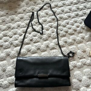 black cross body with black chain